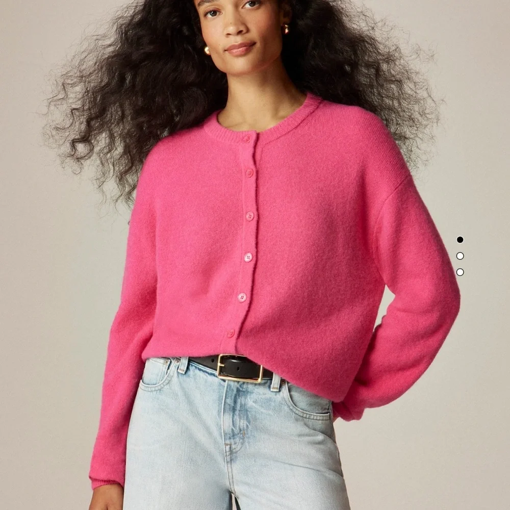 JCREW SUPER SOFT BUBBLE HEM CARDIGAN - Picture 5 of 7